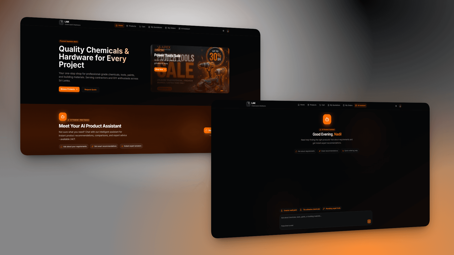 Lak Chemicals and Hardware - AI Powered Hardware Store Management System cover image